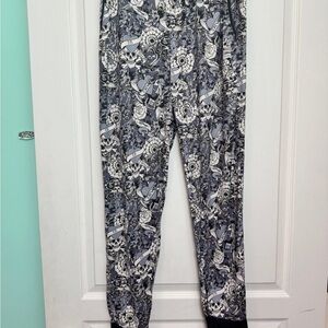 Ed Hardy Black and Gray Graphic Sweatpants